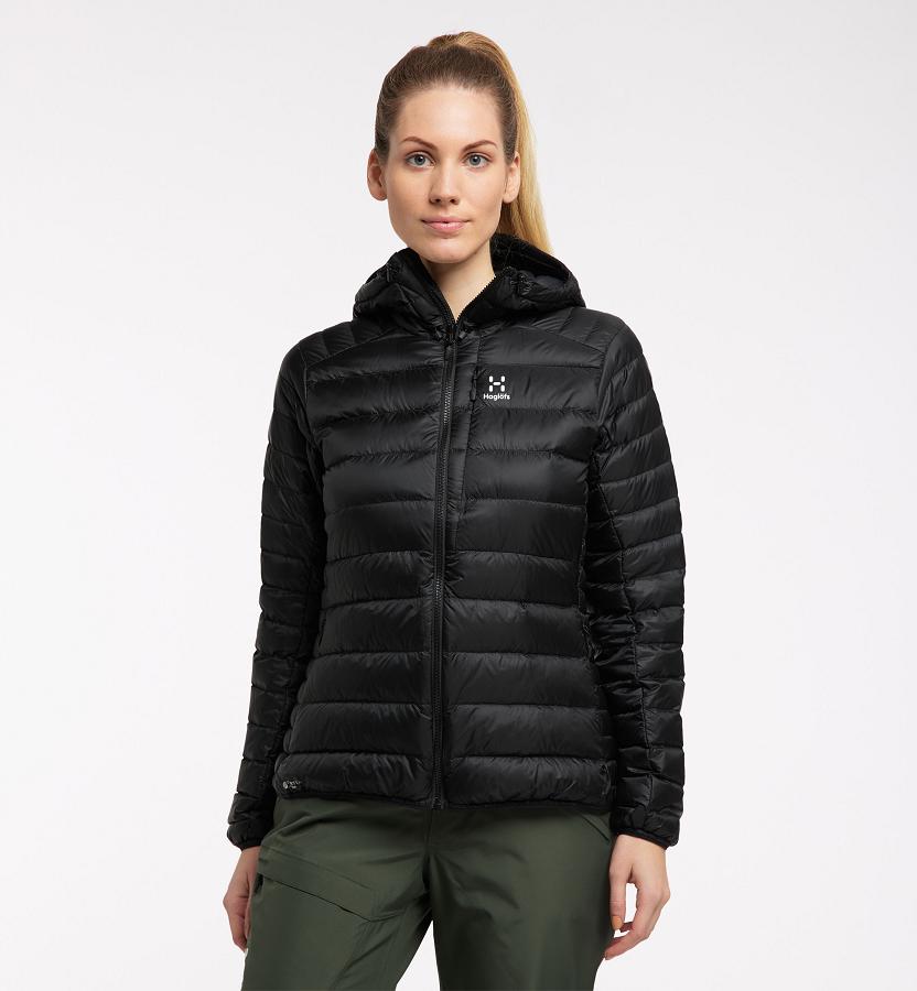 Haglöfs Womens Roc Down Jacket Black New Zealand 43260ZBWD